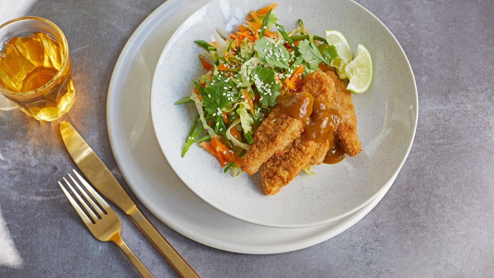 Chicken Katsu Salad - The Batch Lady