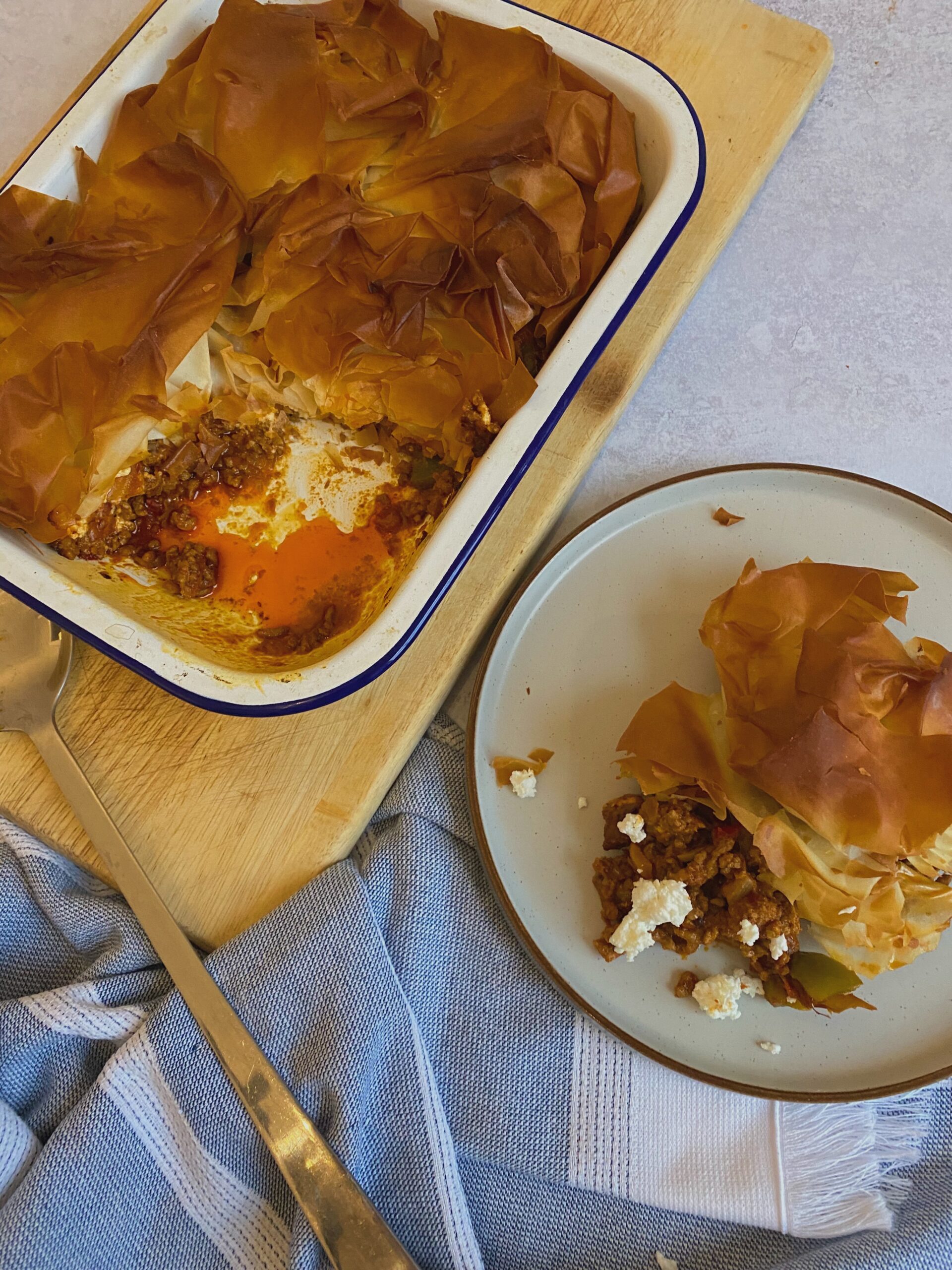 Spiced Lamb and Feta Filo Pie The Batch Lady