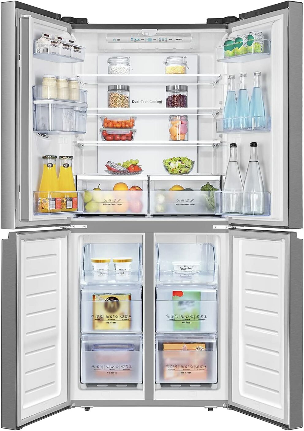 Hisense RQ560N4WCF Freestanding American Fridge Freezer Cross Door, No